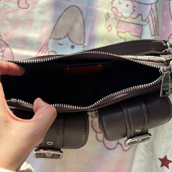 Coach Brown Classic Jacquard Handbag - Picture 4 of 8